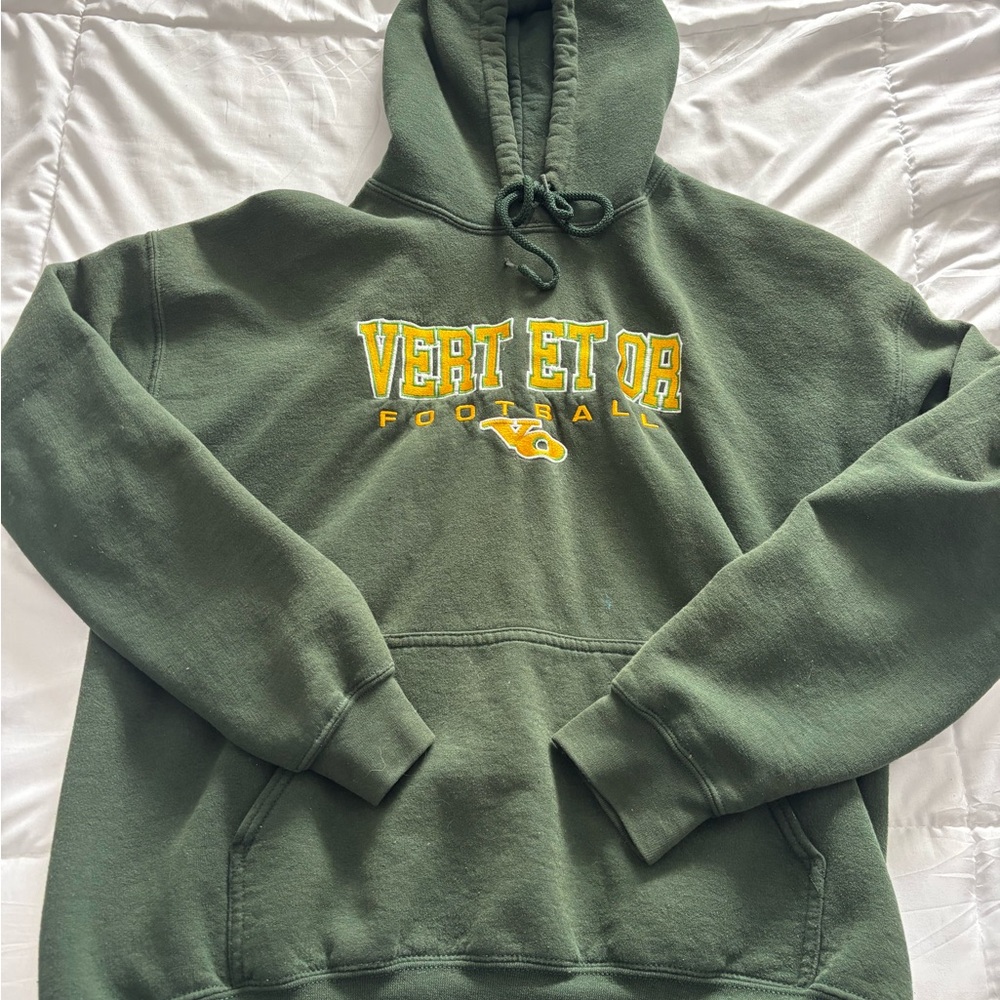 Green Football Hooded Sweatshirt